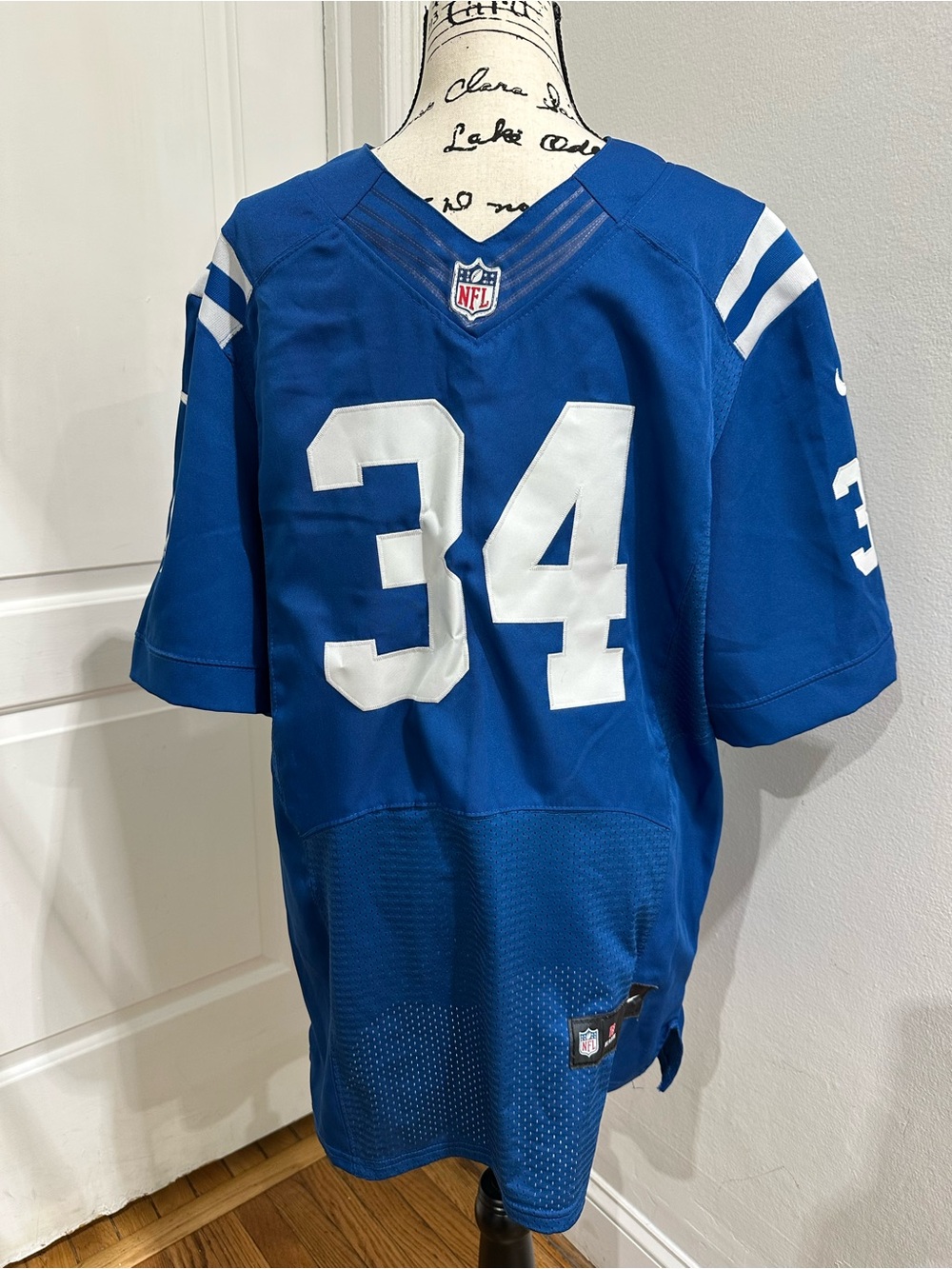NFL Men’s Royal Blue #34 Football Jersey with White Accents